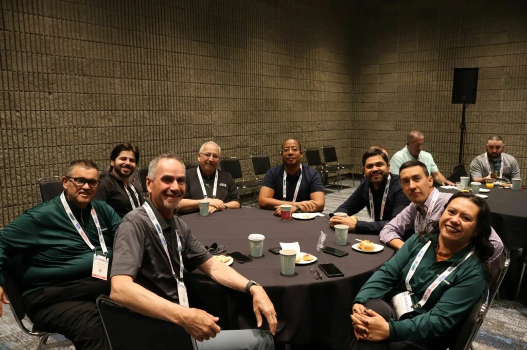 Southworth distributor partners breakfast at MODEX 2026). Fourth from right: CESL’s Lead, Marvin Mc Intosh. 